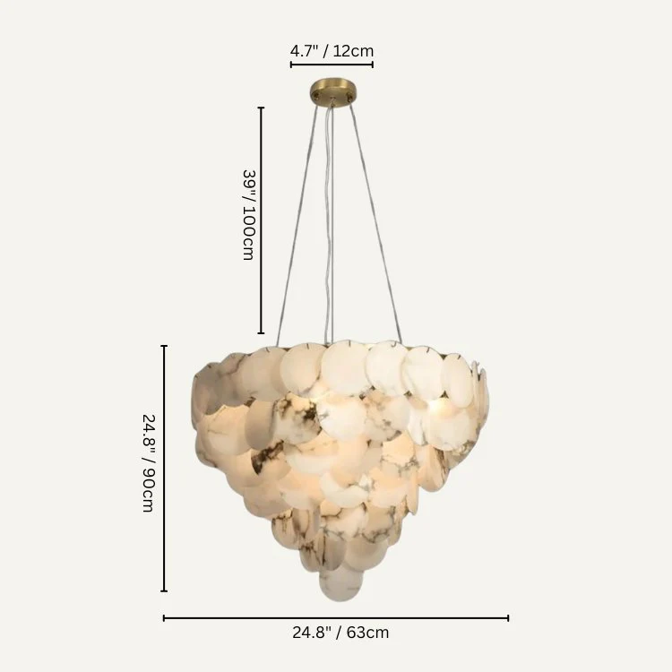 Caelum Alabaster Chandelier Light - Image 9