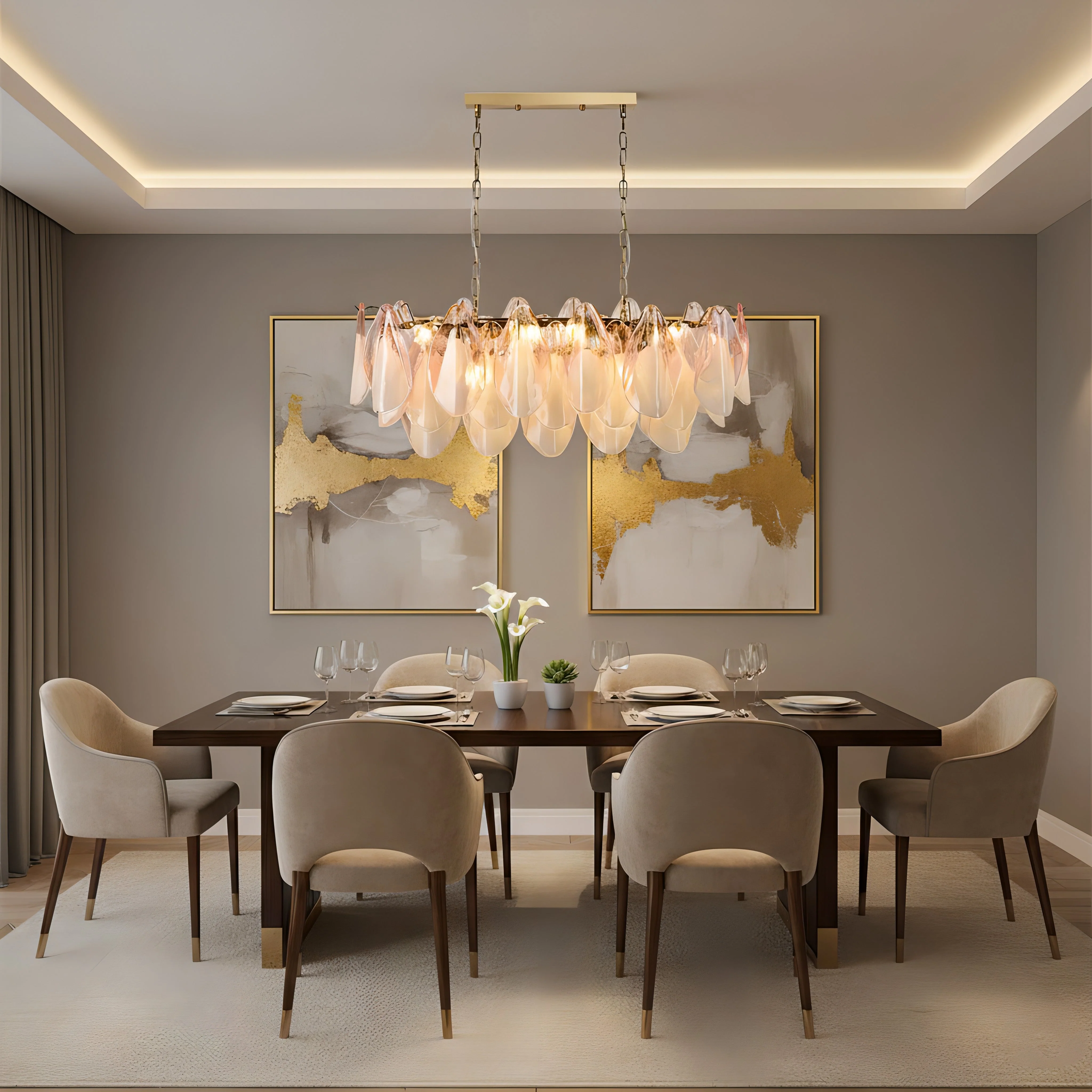 Caia Murano Glass Chandelier for Living Room - Image 4