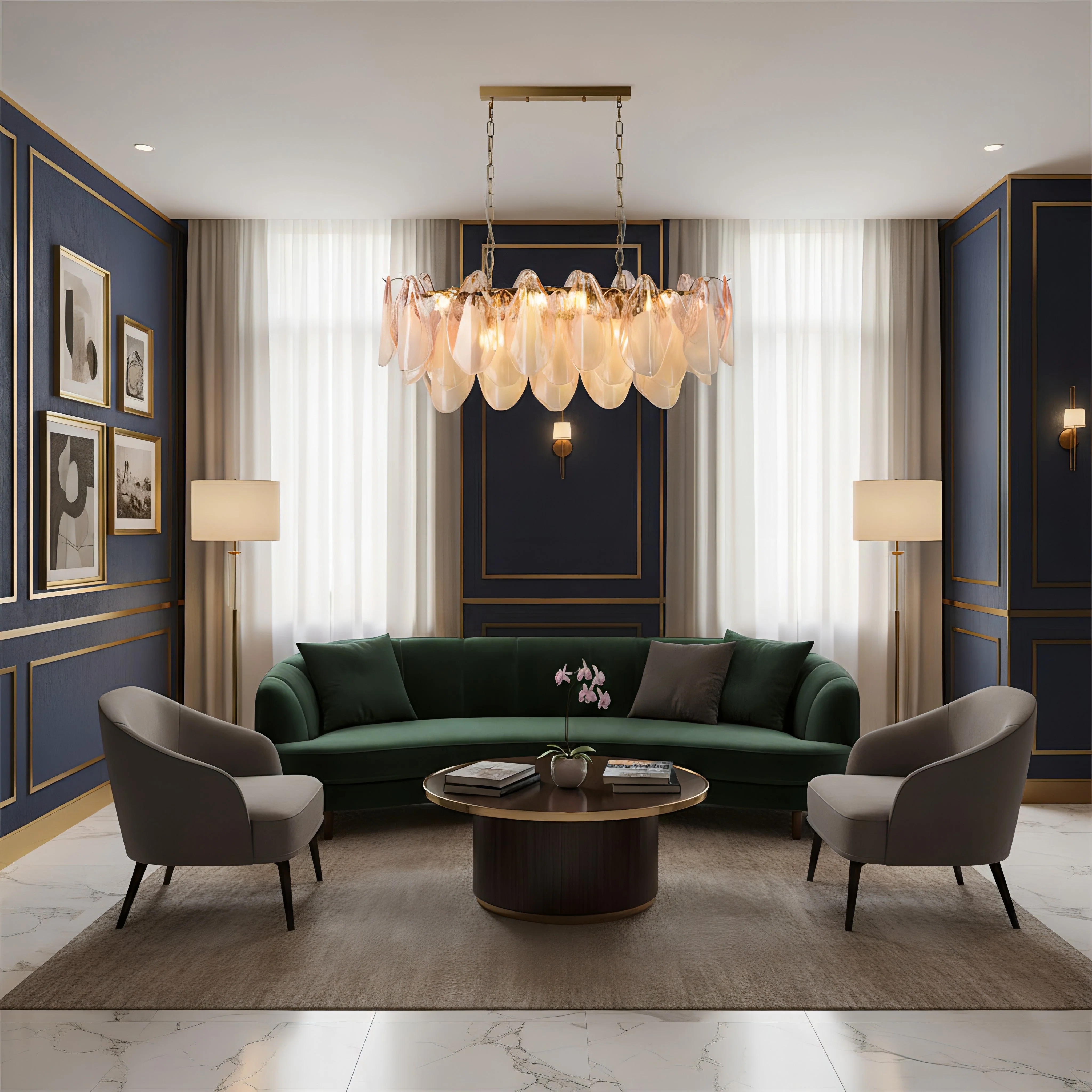 Caia Murano Glass Chandelier for Living Room - Image 5