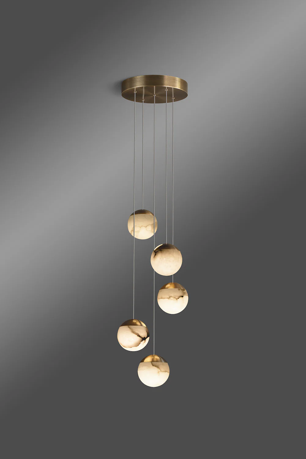 Calli Alabaster Chandelier 5 Lights - Image 3