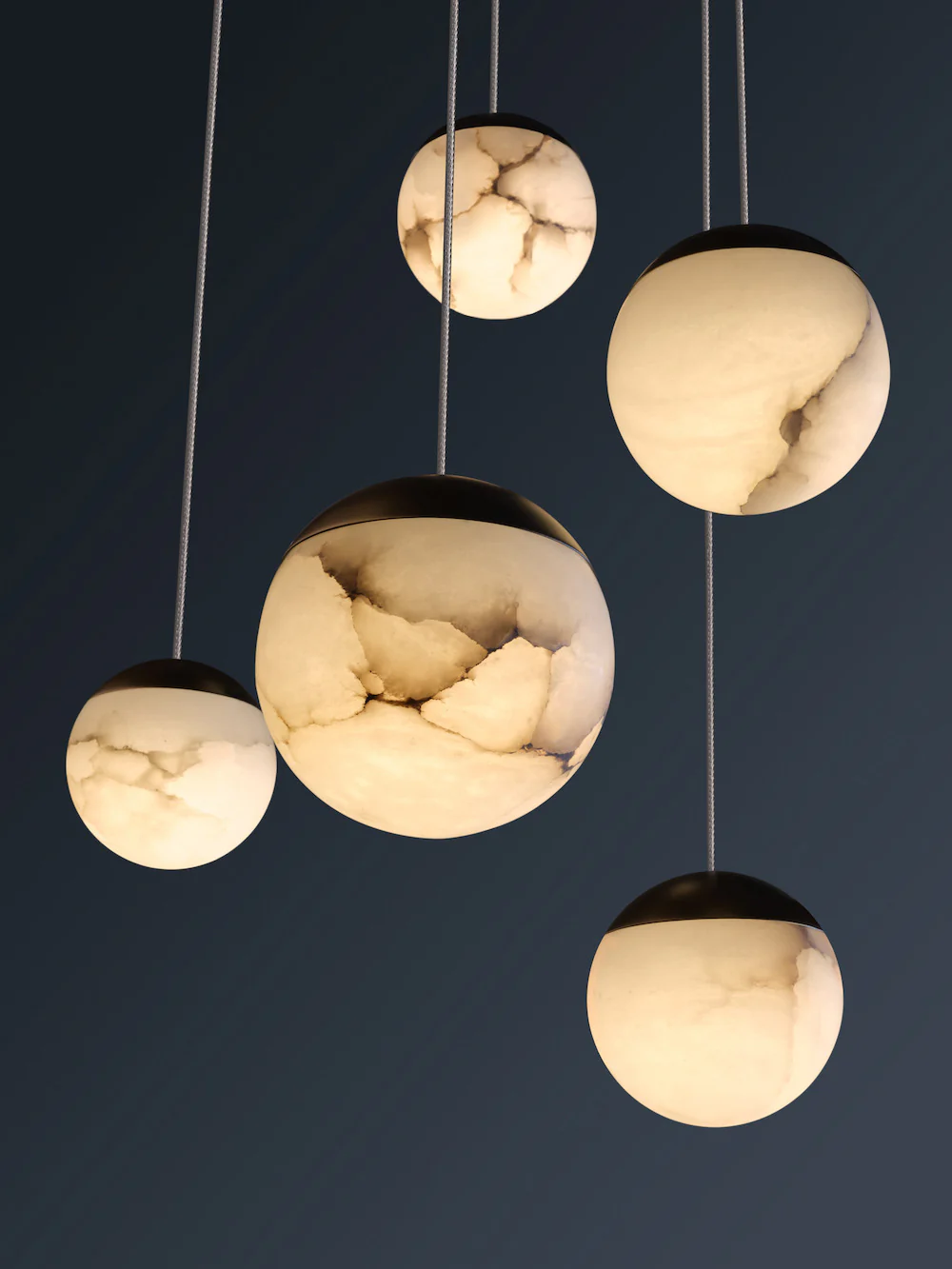 Calli Alabaster Chandelier 5 Lights - Image 6