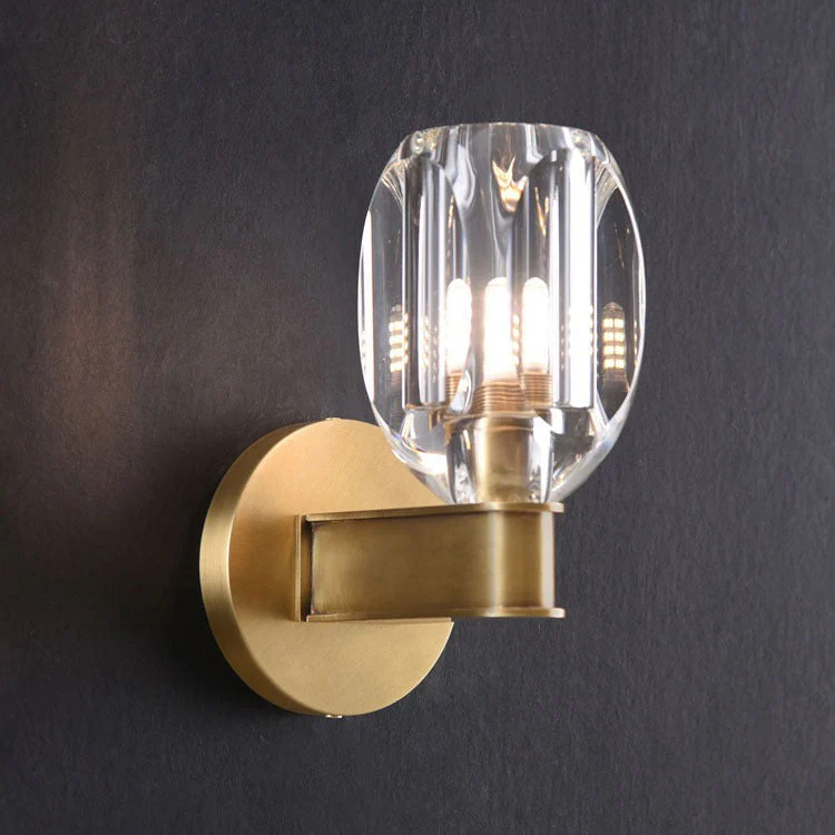 Cameron Crystal Glass Cup Wall Sconce - Image 3