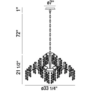 Campobasso Chandelier 11 lights 33 inches - Image 3
