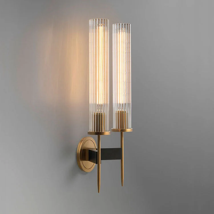 Candles Glass Shade 2-Head Wall Sconce - Image 4