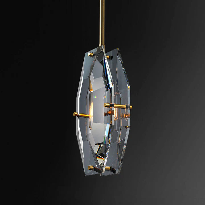 Caro Multi-faceted Crystal Pendant Light - Image 4