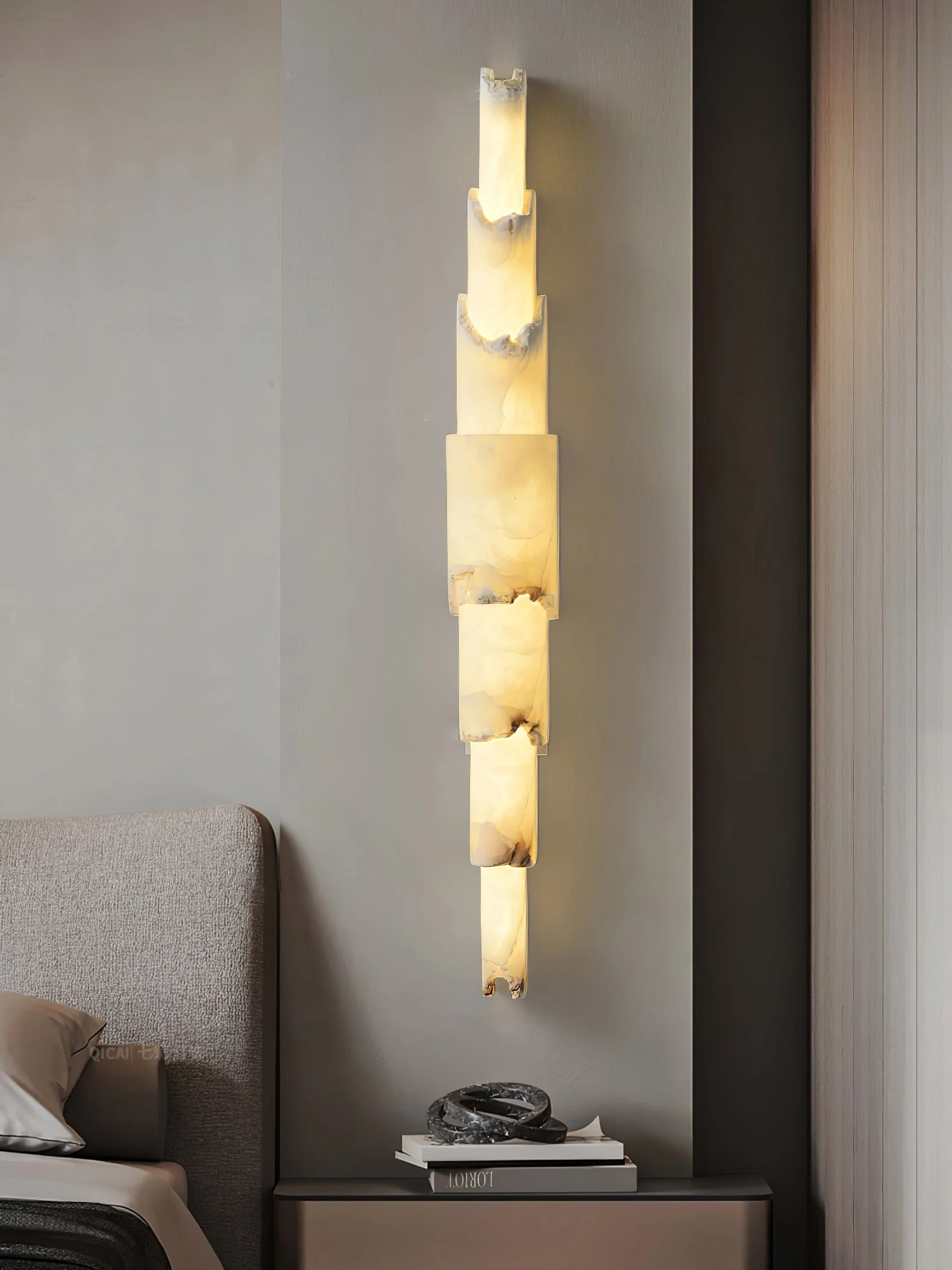 Cascading Alabaster Wall Sconce - Image 13