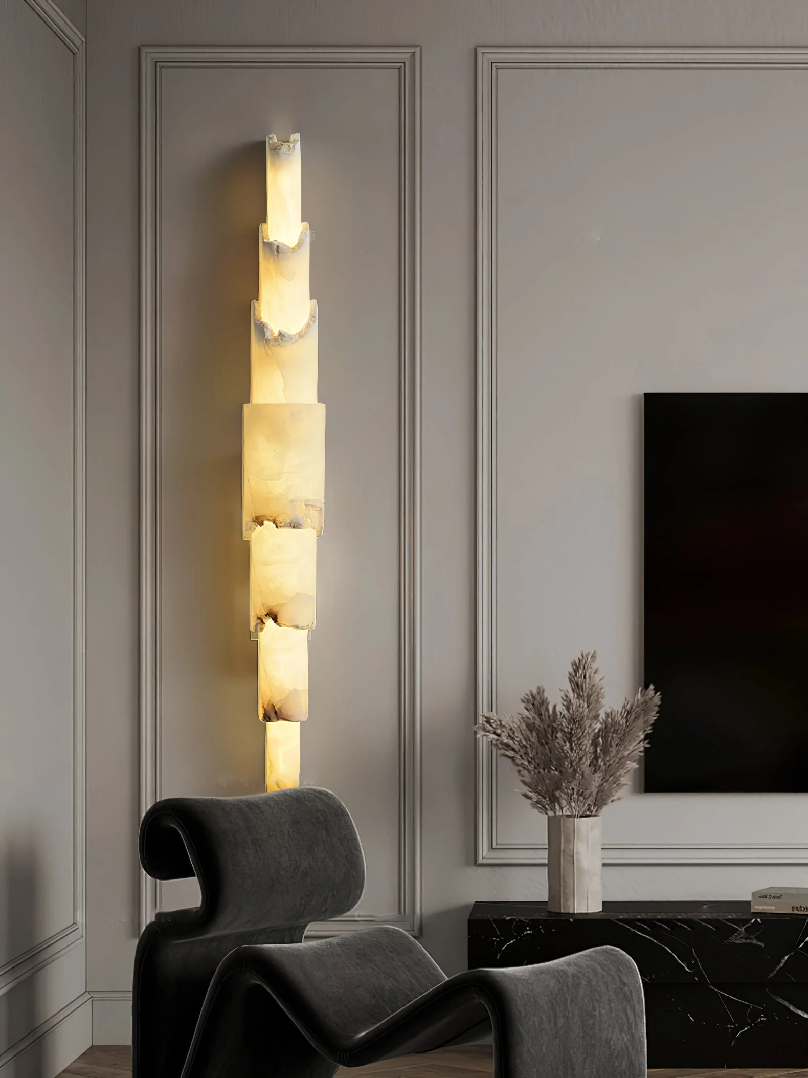 Cascading Alabaster Wall Sconce - Image 3