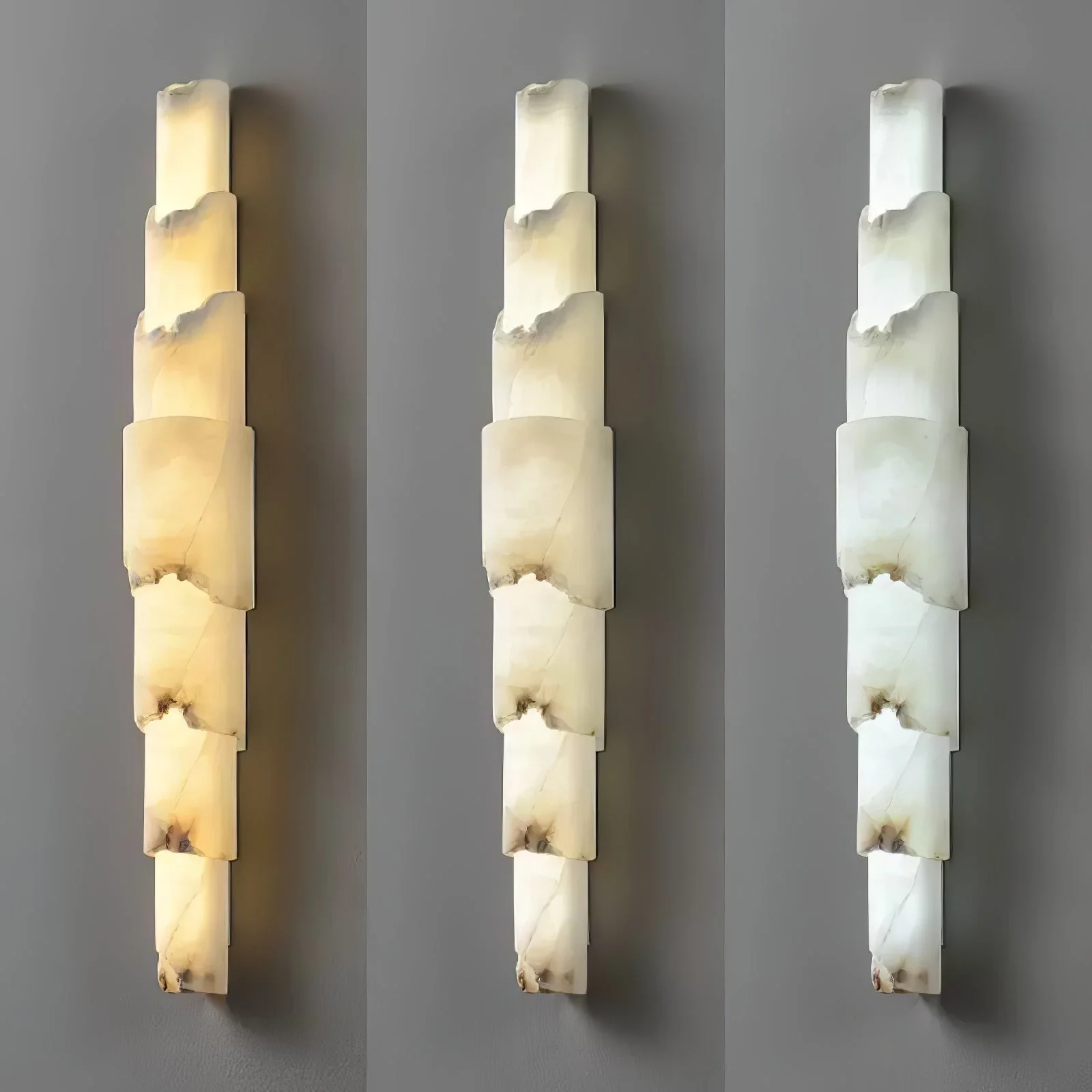 Cascading Alabaster Wall Sconce - Image 5
