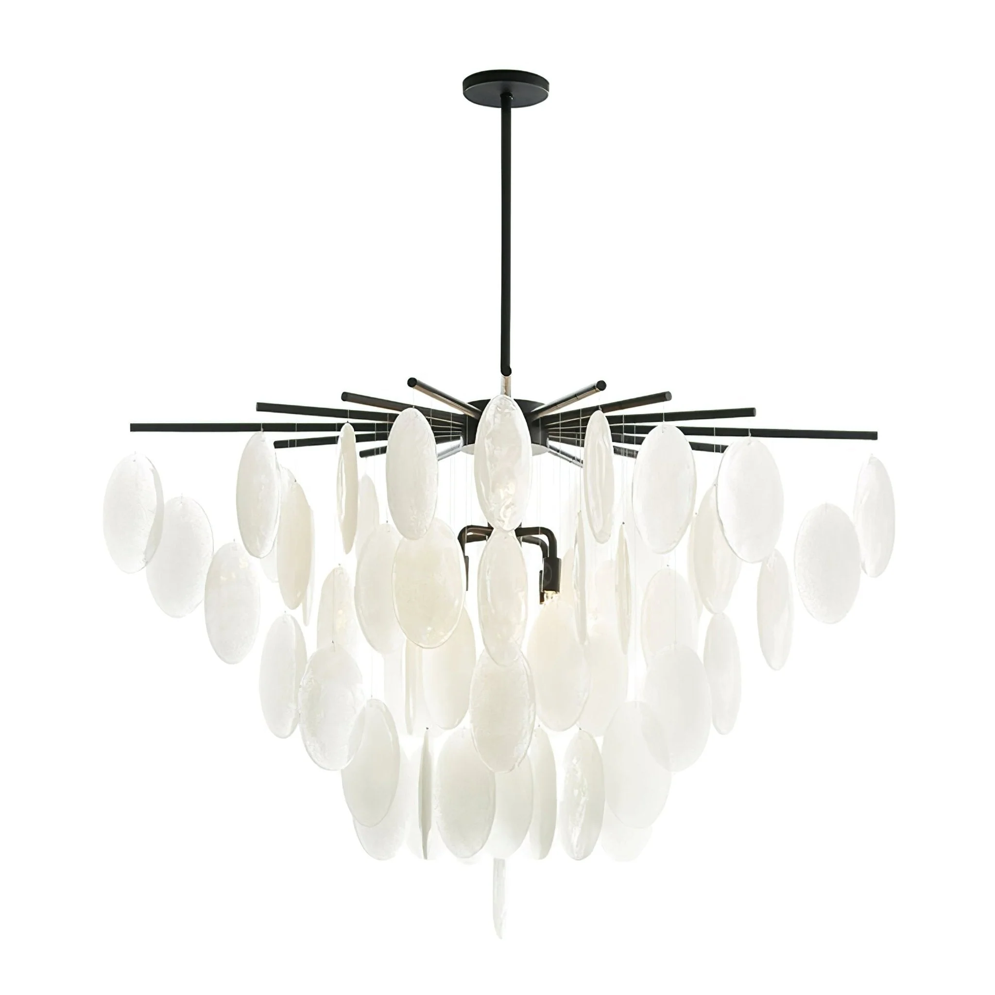 Cascading Selenite Disc Chandelier - Image 7