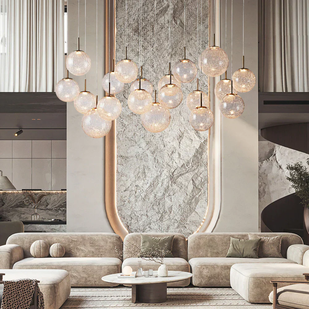 Casen Glass Round Chandelier 20"28"34"43" - Image 2
