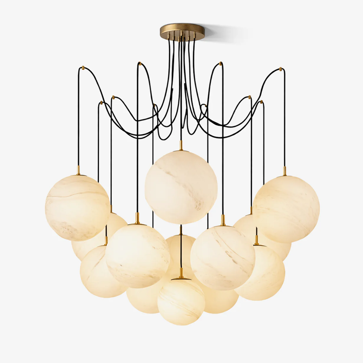 Celestara Alabaster Orb Chandelier - Image 2
