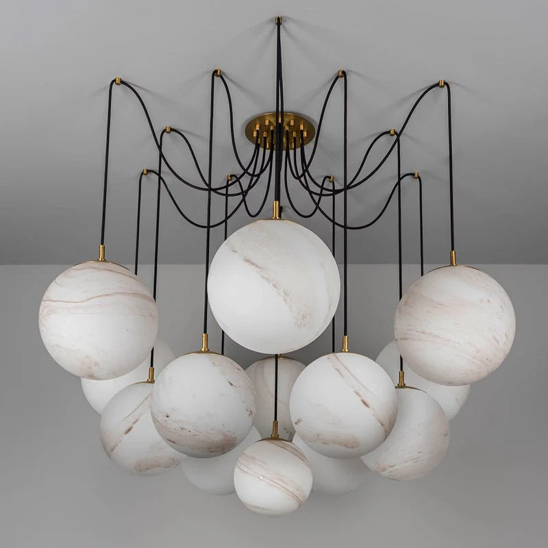 Celestara Alabaster Orb Chandelier - Image 4