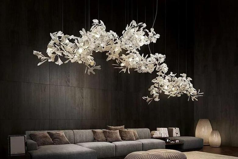 Ceramic Ginkgo Branch Chandelier D - Image 3