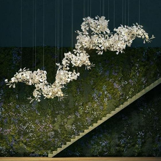 Ceramic Ginkgo Branch Chandelier D - Image 5
