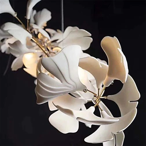 Ceramic Ginkgo Branch Chandelier D - Image 6