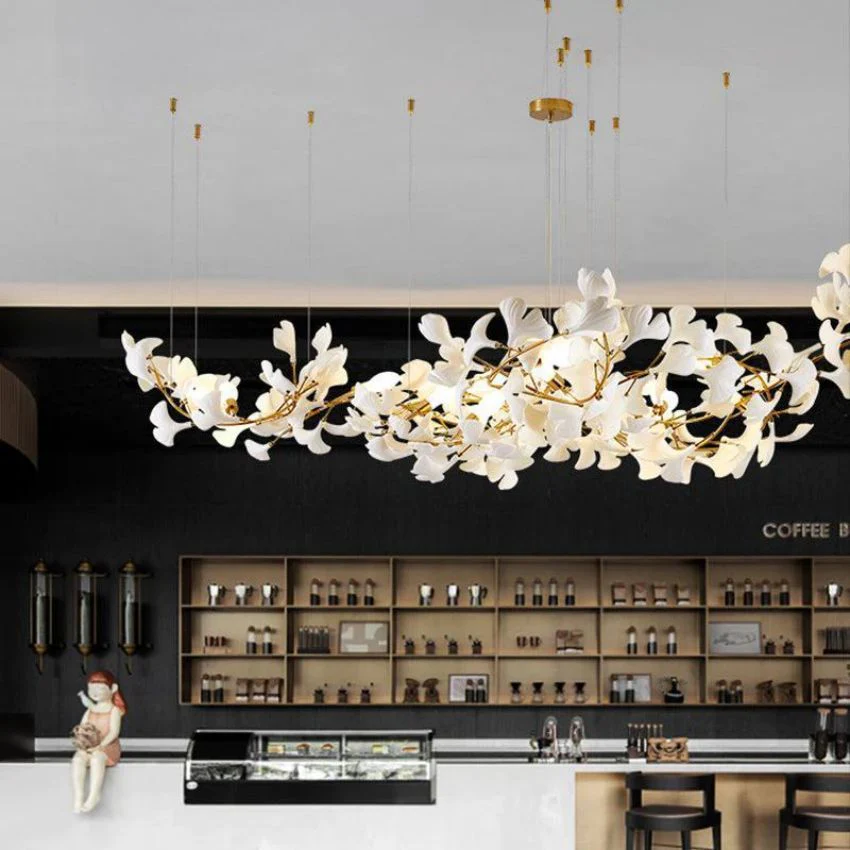 Ceramic Ginkgo Chandelier 4 Sizes - Image 8
