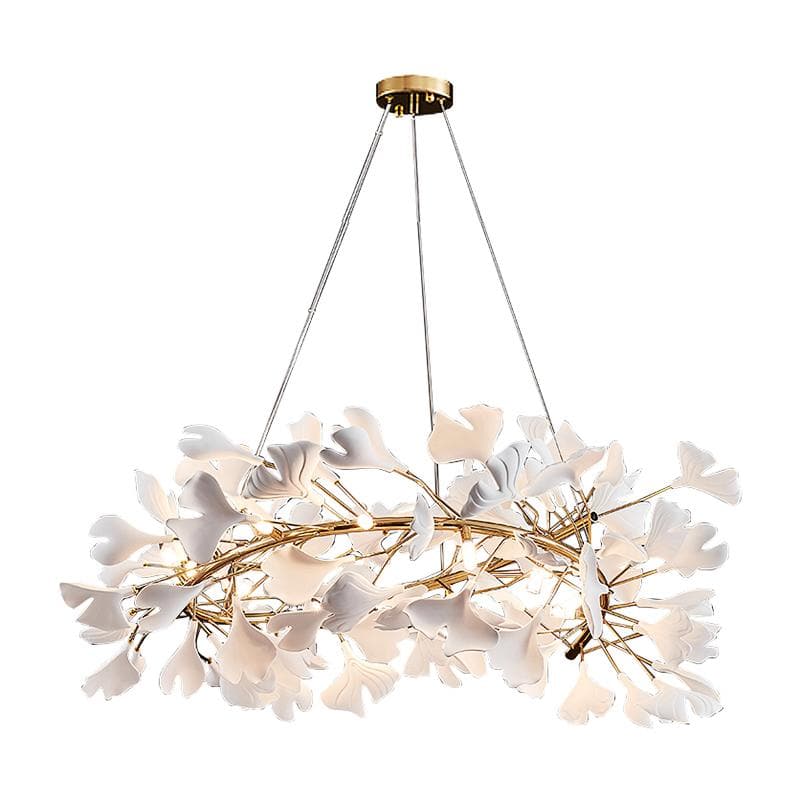 Ceramic Ginkgo Round Chandelier D - Image 4