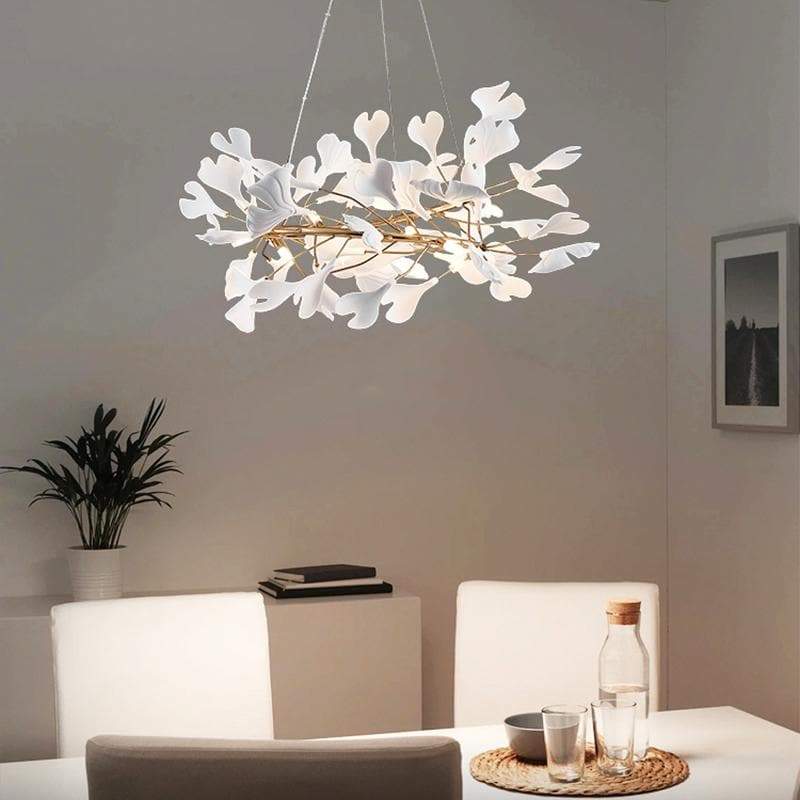 Ceramic Ginkgo Round Chandelier D - Image 5