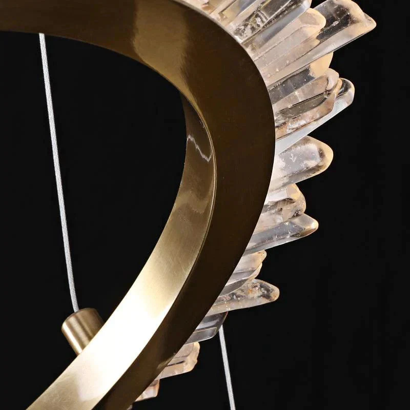 Cervine Modern Rock Crystal Ring Round Chandelier Cluster - Image 4