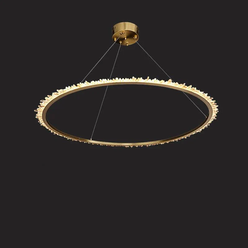 Cervine Modern Rock Crystal Ring Round Chandelier Cluster - Image 8