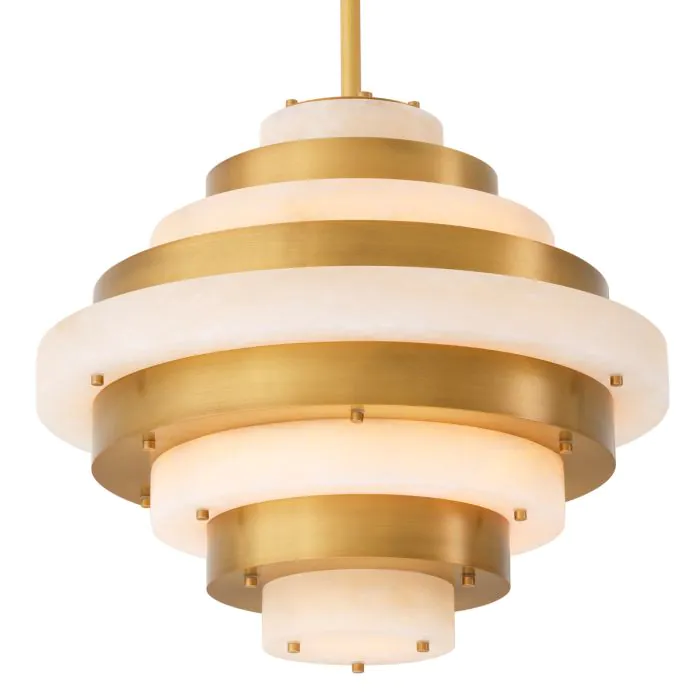 Lazzari Alabaster Chandelier 24" D - Image 2