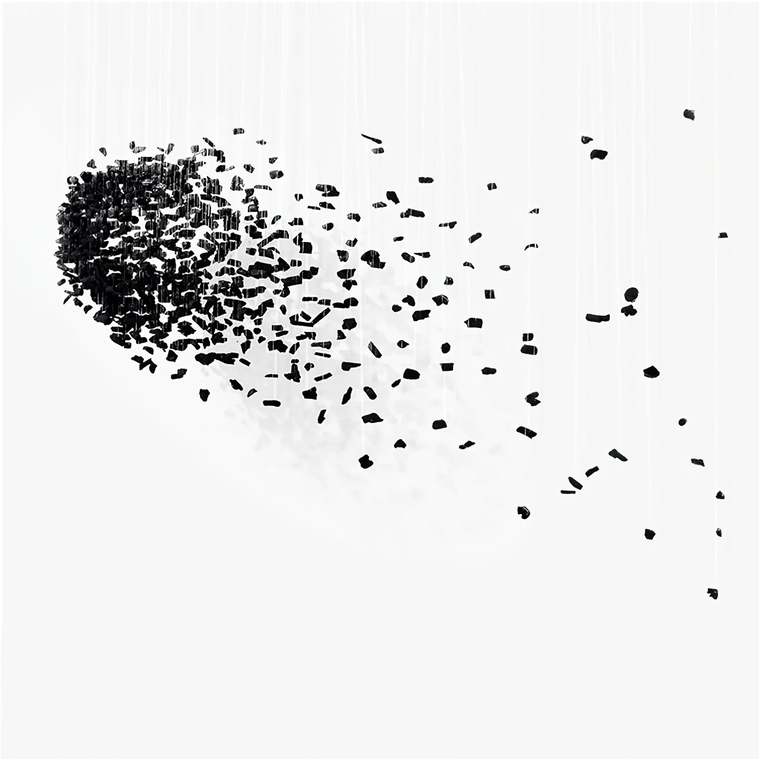 Charcoal Cascade Pixel Chandelier - Image 15