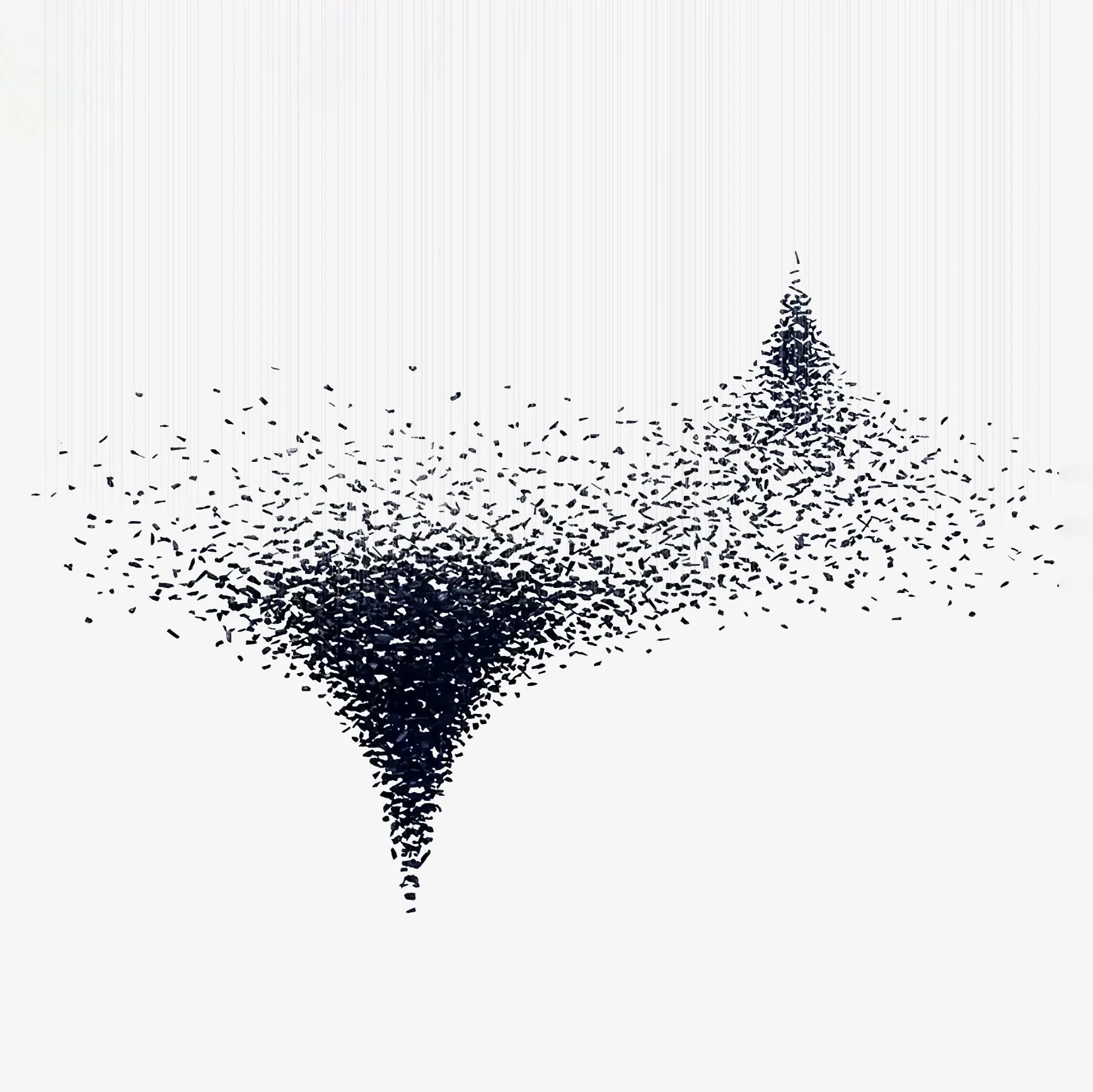 Charcoal Cascade Pixel Chandelier - Image 21