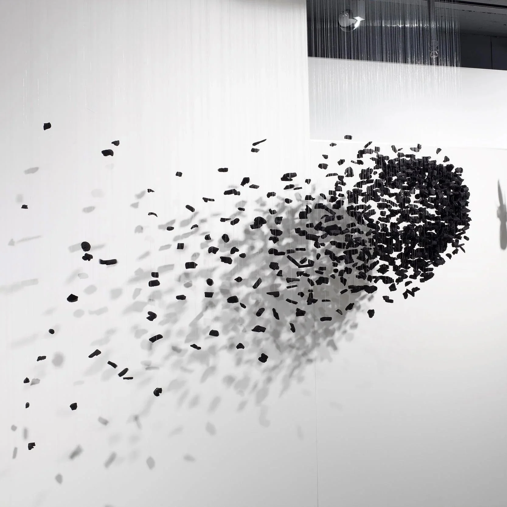 Charcoal Cascade Pixel Chandelier - Image 27