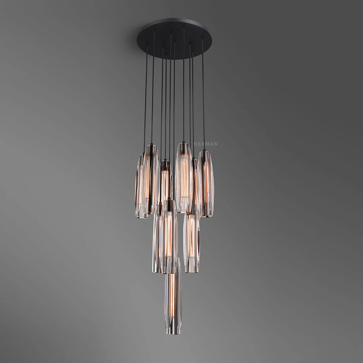 Chapt Crystal 10-Light Round Chandelier - Image 3