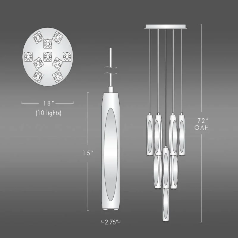 Chapt Crystal 10-Light Round Chandelier - Image 7