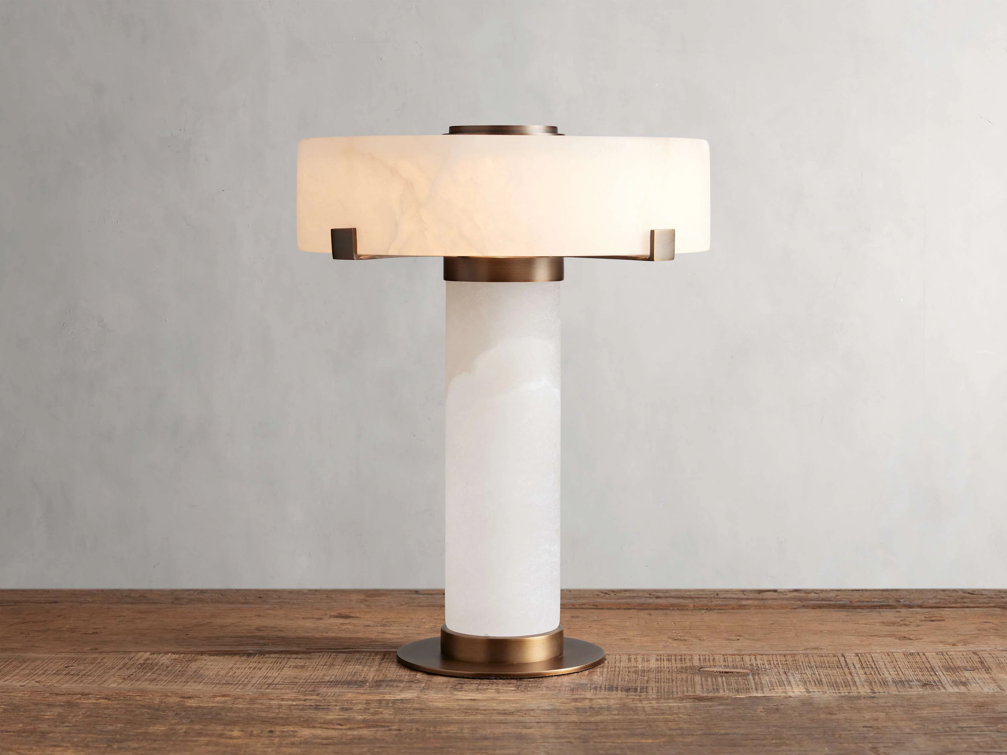 Chayla Alabaster Stone Table Lamp 13'' 19'' - Image 2