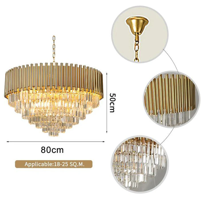 Chloe Gold Modern Chandelier - Image 6
