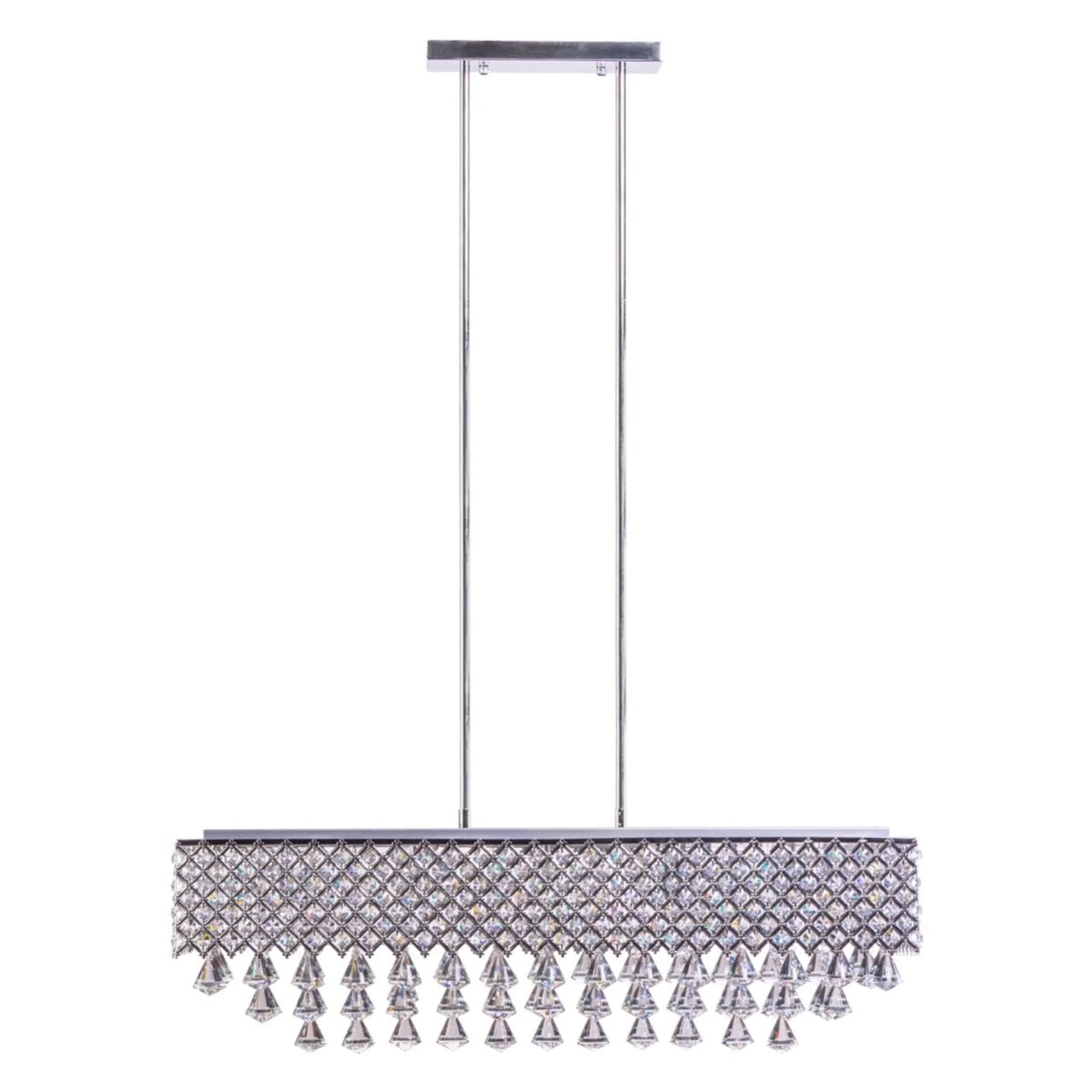 Cinderella Crystal Rectangular Chandelier // 12 Light - Image 3