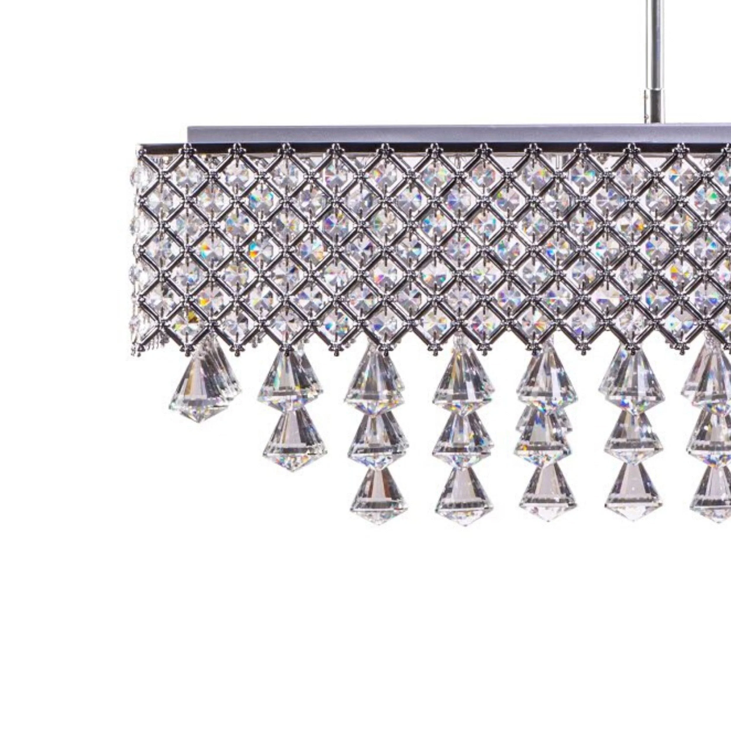 Cinderella Crystal Rectangular Chandelier // 12 Light - Image 5