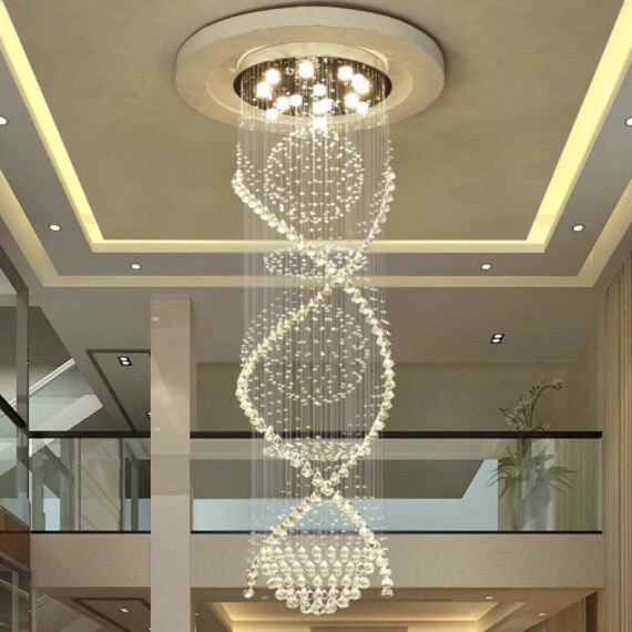 Classic Streamlined Clear Crystal Chandelier - Image 2