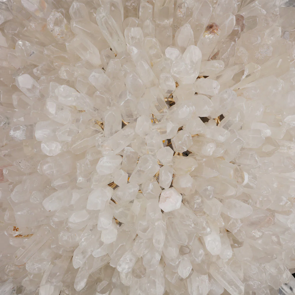Clear Geode Quartz Crystal Ball Modern Pendant Light - Image 5