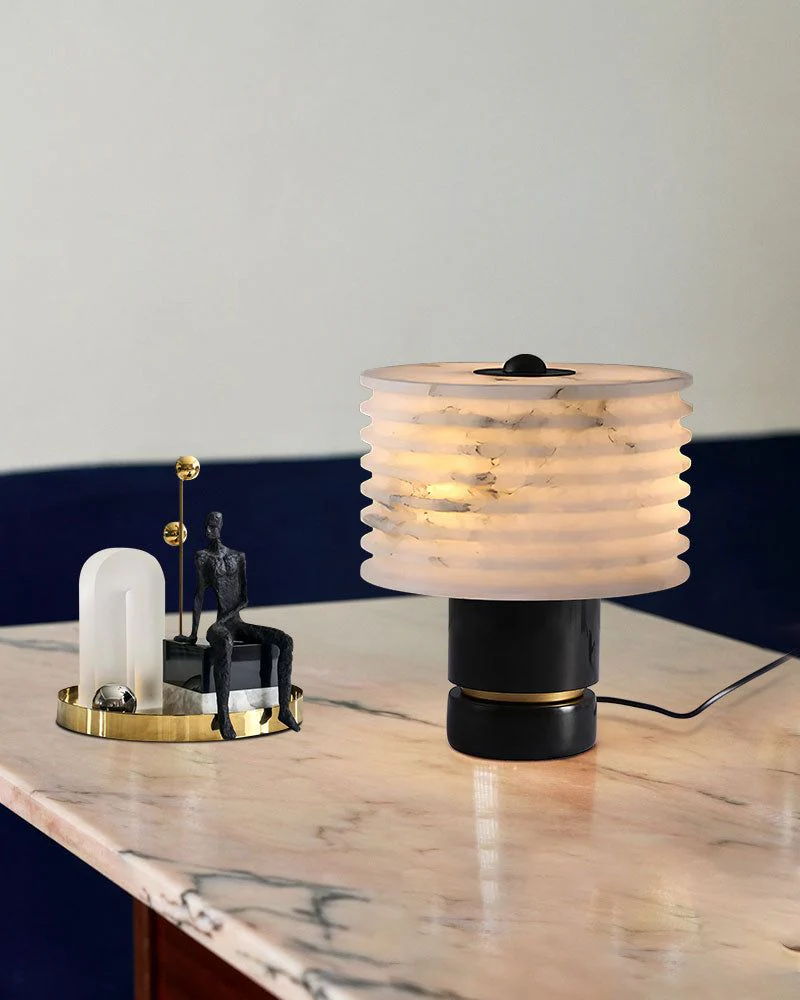 Elegant Lighting G9 Cloud Stone Alabaster Table Lamp Wide D10" & D11" 15W - Image 10