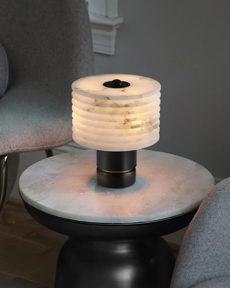 Elegant Lighting G9 Cloud Stone Alabaster Table Lamp Wide D10" & D11" 15W - Image 2