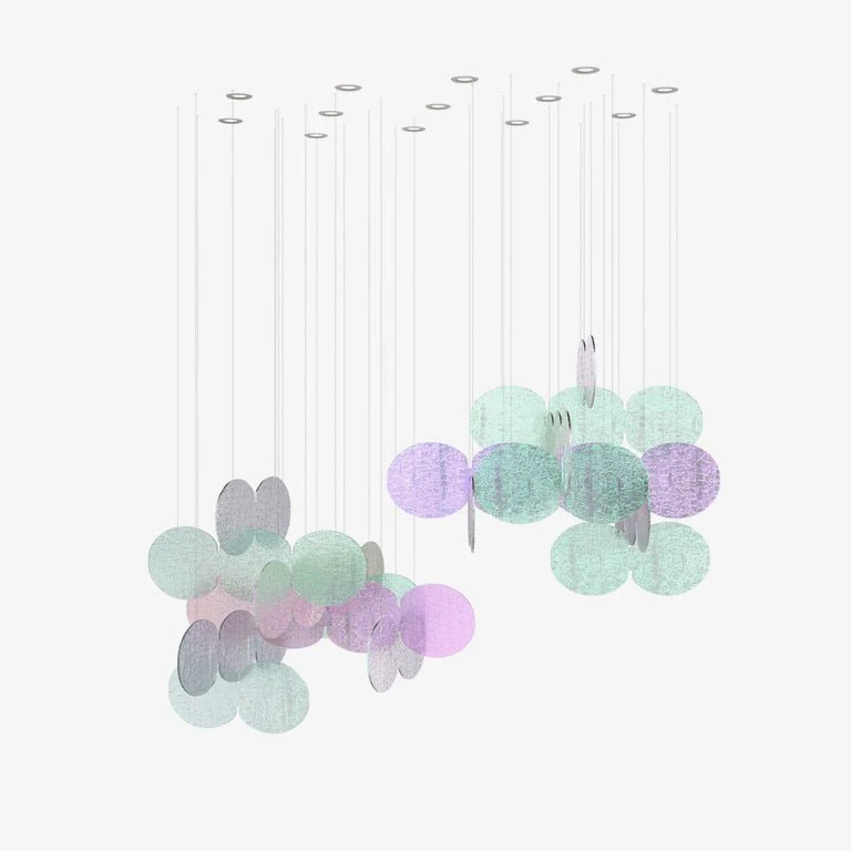 Clouds Iridescent Disc Chandelier - Image 3