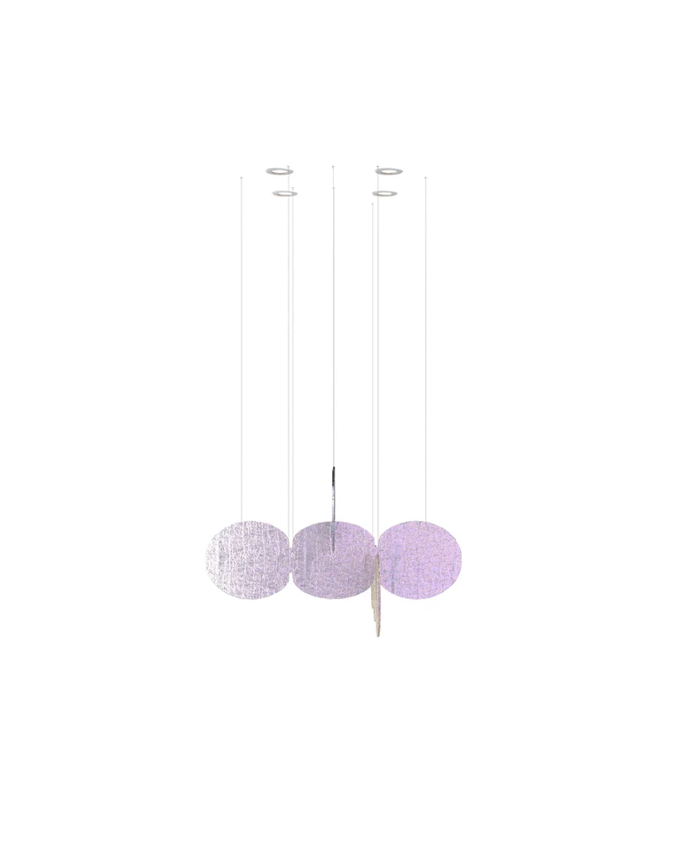 Clouds Iridescent Disc Chandelier - Image 4