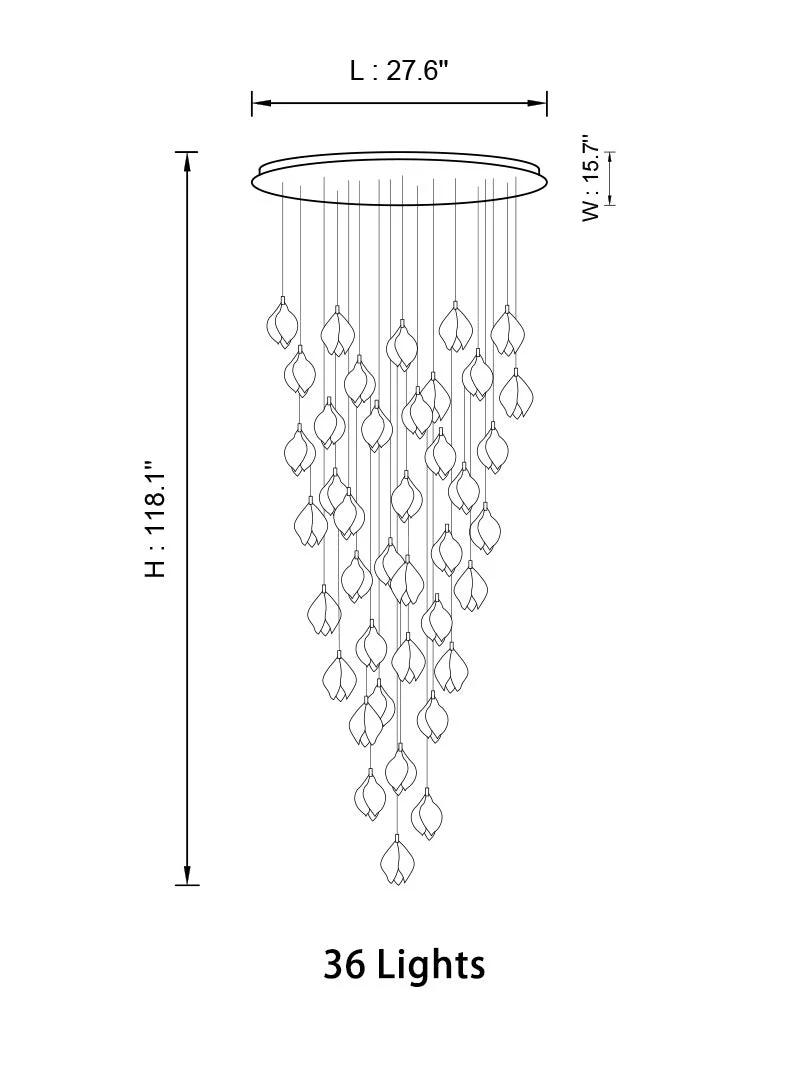Ceramic LED Cluster Bloom Chandelier by Aurorae Lighting - Image 6