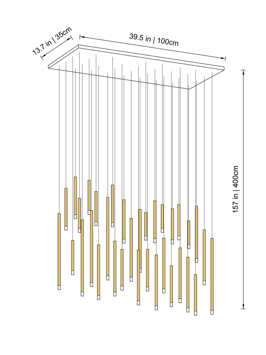 Clustered Tubes LED Chandelier by Aurorae Lighting - Image 15