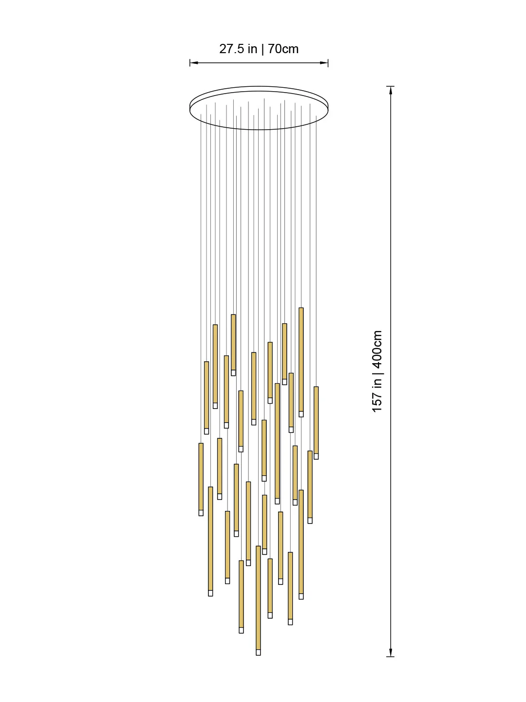 Clustered Tubes LED Chandelier by Aurorae Lighting - Image 18