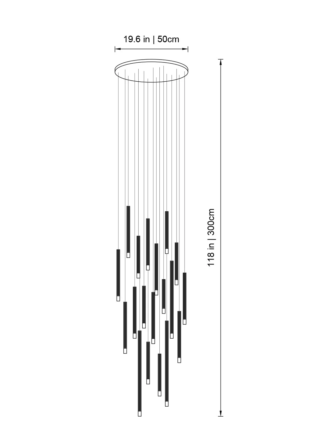 Clustered Tubes LED Chandelier by Aurorae Lighting - Image 2