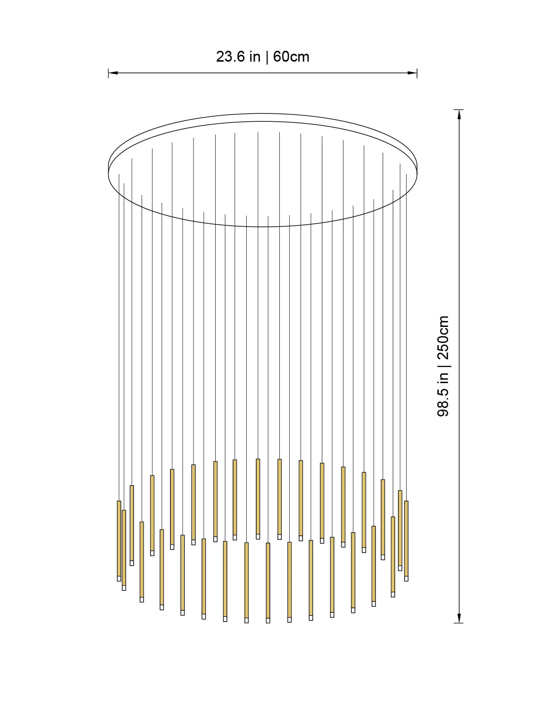 Clustered Tubes LED Chandelier by Aurorae Lighting - Image 21
