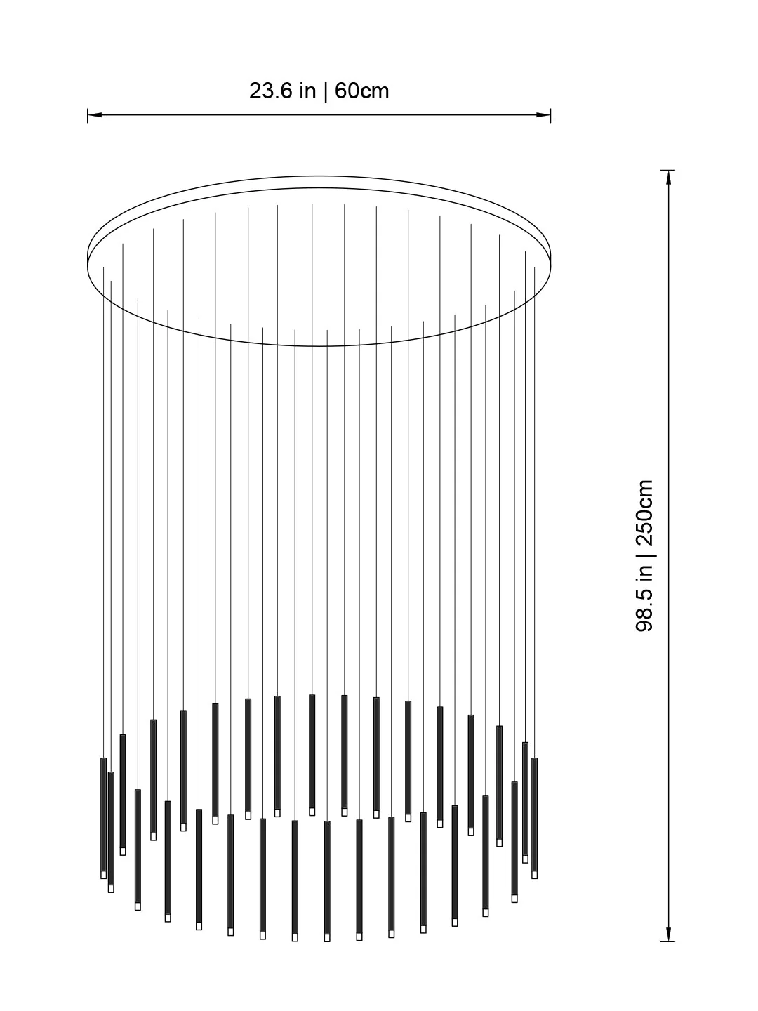 Clustered Tubes LED Chandelier by Aurorae Lighting - Image 4
