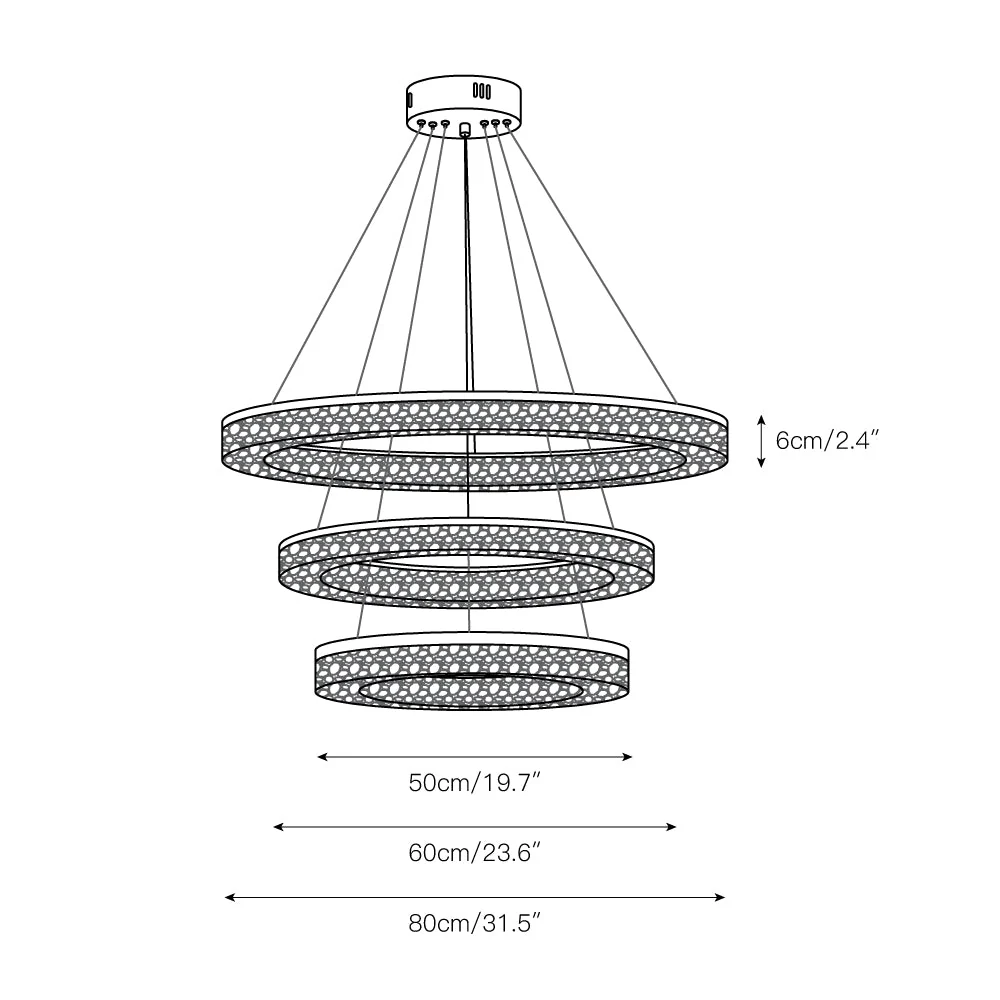 Coblitz Round LED Chandelier - Image 6