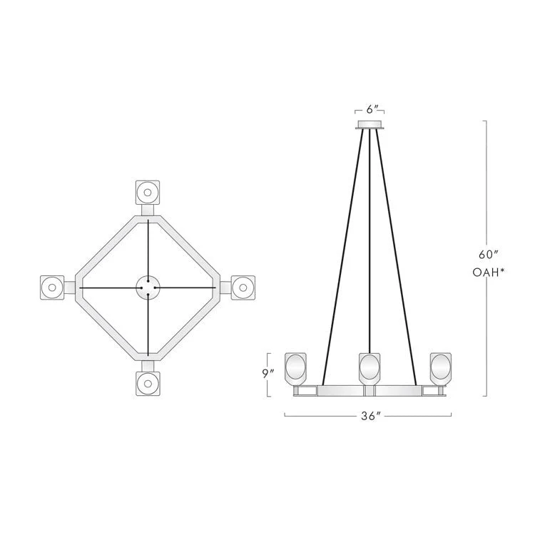 Conso Crystal Square Chandelier - Image 5