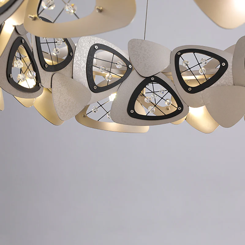 Contemporary Stainless Steel Round Chandelier - Image 5