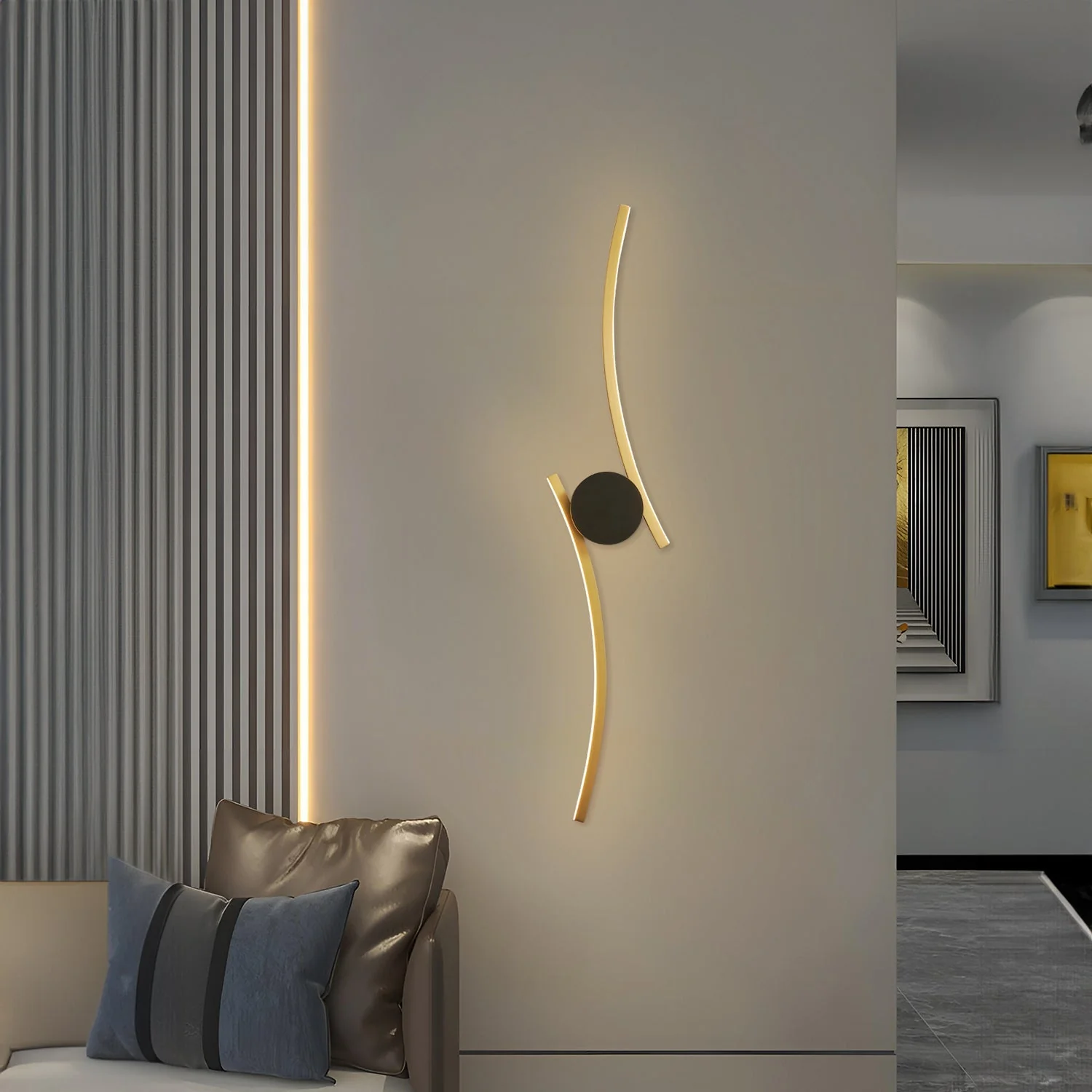 Coordinates 3 Brass Wall Lamp - Image 3
